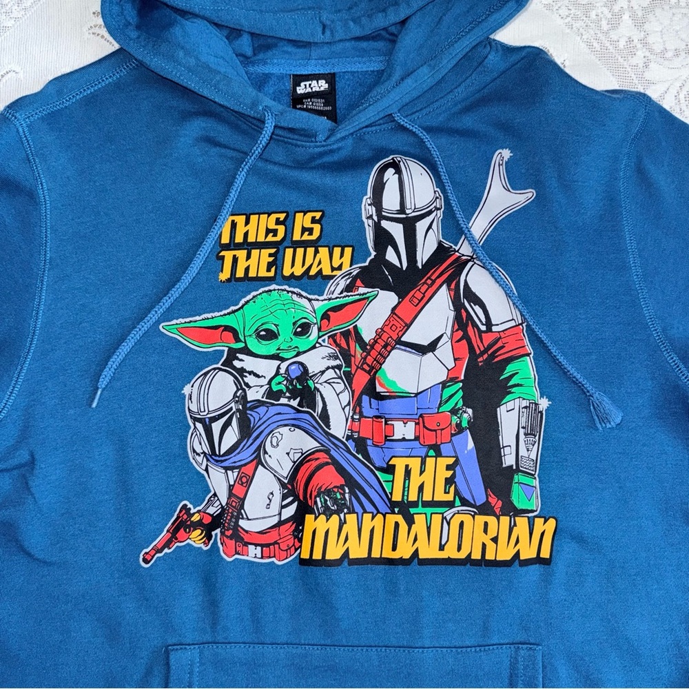 Star Wars The Mandalorian‎ Teal Hoodie Adult Medium